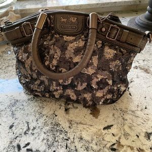 Coach purse- leopard sequin
